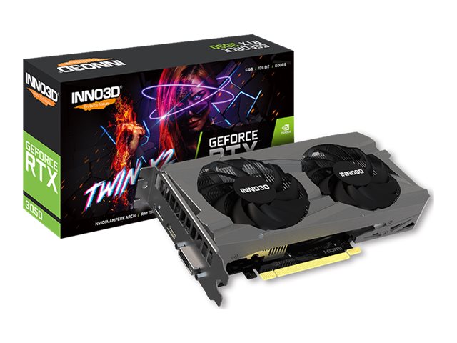 INNO3D GeForce RTX 3050 Twin X2 6GB GDDR6 1xDP 1xHDMI 1xDVI INNO3D GeForce RTX 3050 Twin X2 6GB GDDR6 1xDP 1xHDMI 1xDVI