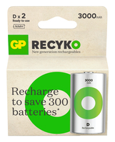 2 GP Akkus ReCyko+ Mono D 3.000 mAh