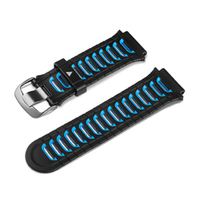 Ersatzarmband aus Silikon Schwarzes/Hellblaues Ersatzarmband aus Silikon Schwarzes/Hellblaues