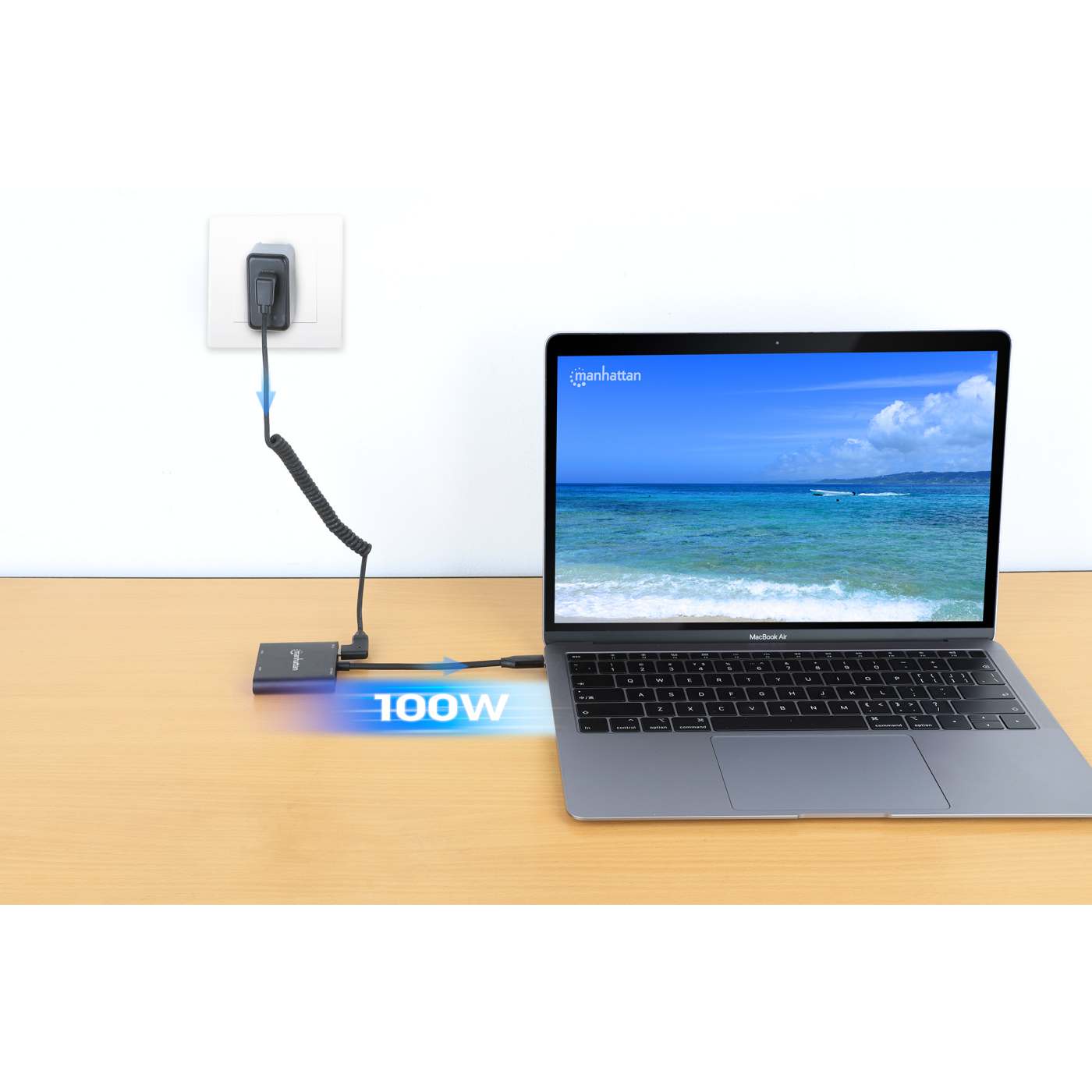 Manhattan USB-C PD Dual-HDMI Adapter 4K 60Hz