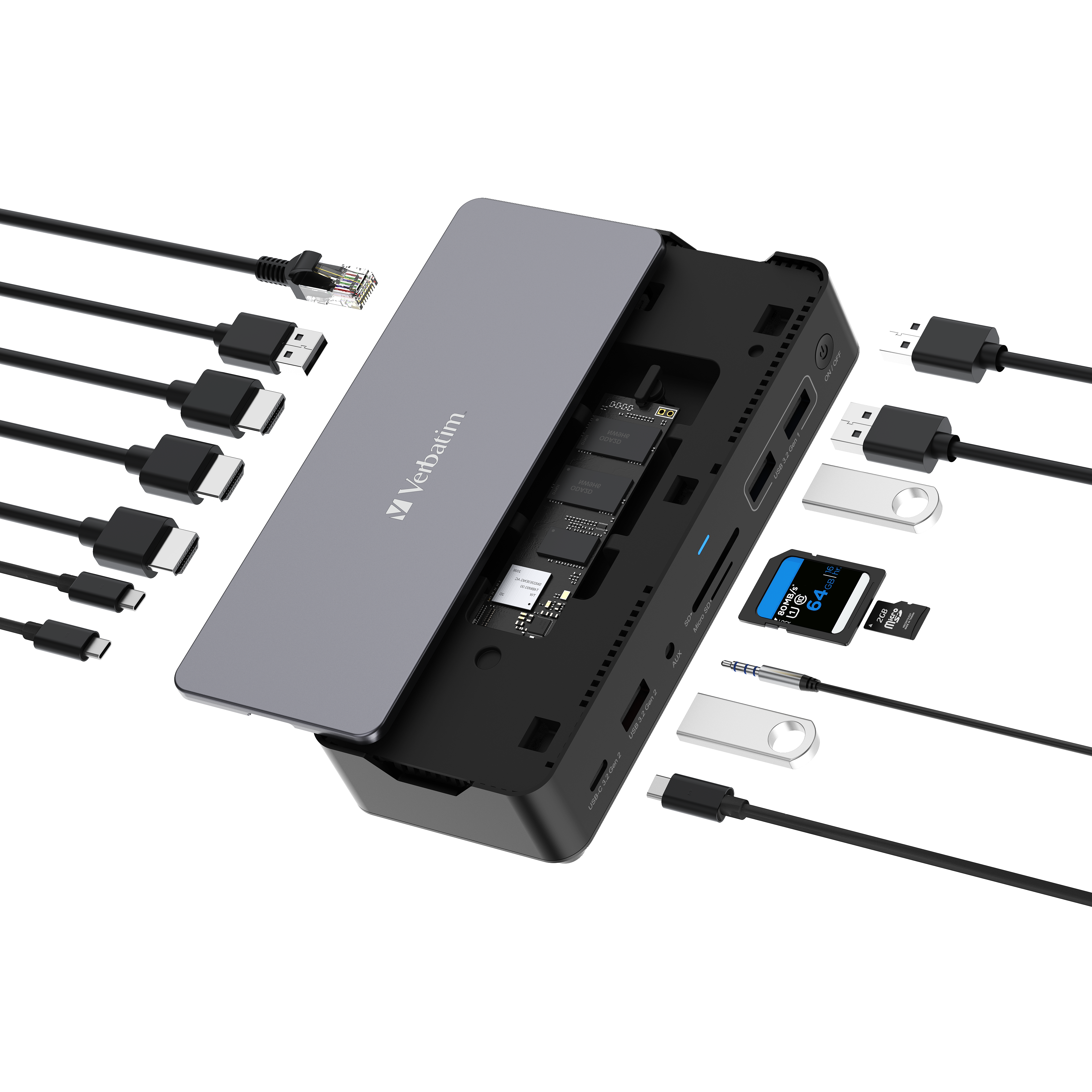 32174 VERBATIM Pro Dockingstation 15in1