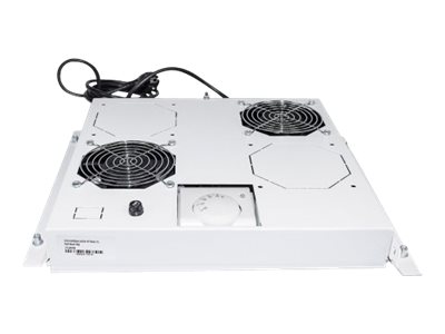 INTELLINET Kuehleinheit mit 2 Lueftern fuer die Deckenmontage mit Thermostat 1 HE grau INTELLINET Kuehleinheit mit 2 Lueftern fuer die Deckenmontage mit Thermostat 1 HE grau