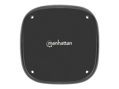 MANHATTAN Induktionsladegerät zur Untertischmontage Macht Ihr Möbelstück zu einem Ladepad mit Schnellladefunktion 10/7,5/5 W schwarz