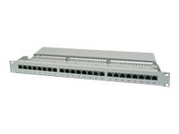 DIGITUS Patchpanel 1HE 24Port Cat5e geschirmt grau