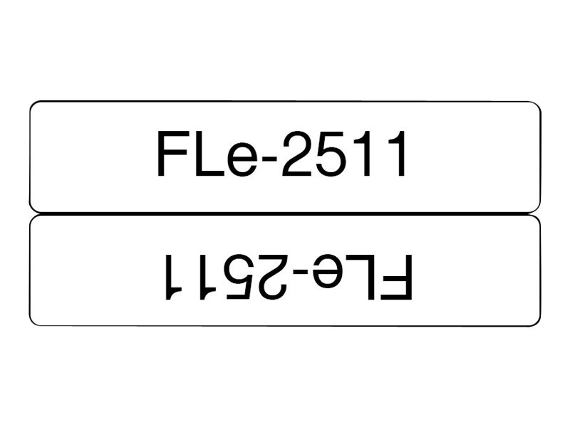 Brother Etiketten FLE2511 - 72 Stck. - 21 mm x 45 mm - Schwarz auf Weiß