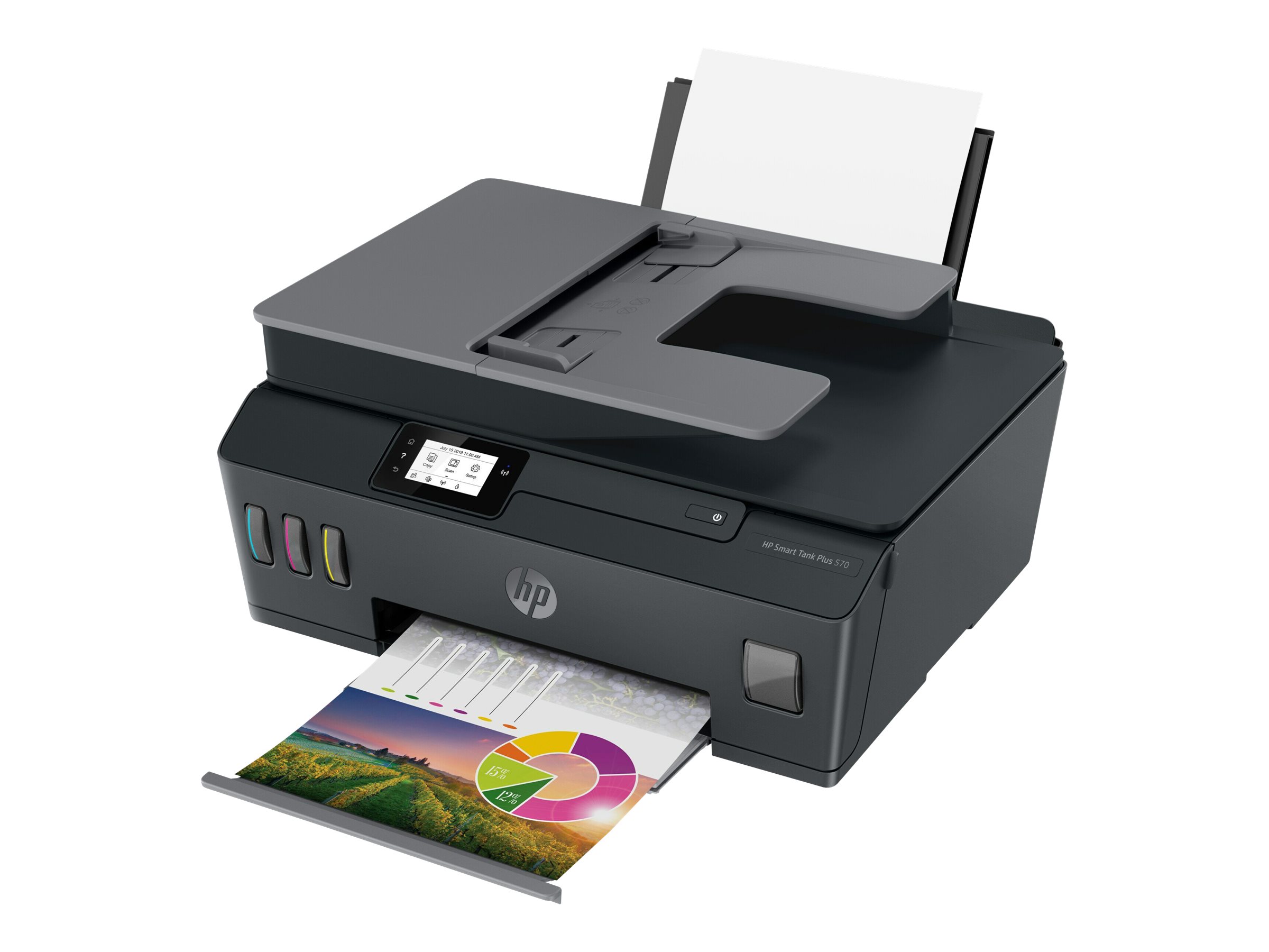 HP Smart Tank Plus 570 Wireless AllinOne 3 in 1 TintenstrahlMultifunktionsdrucker grau