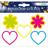 HERMA reflektierende Aufkleber Blumen und Herzen, 5 St. HERMA reflektierende Aufkleber Blumen und Herzen, 5 St.