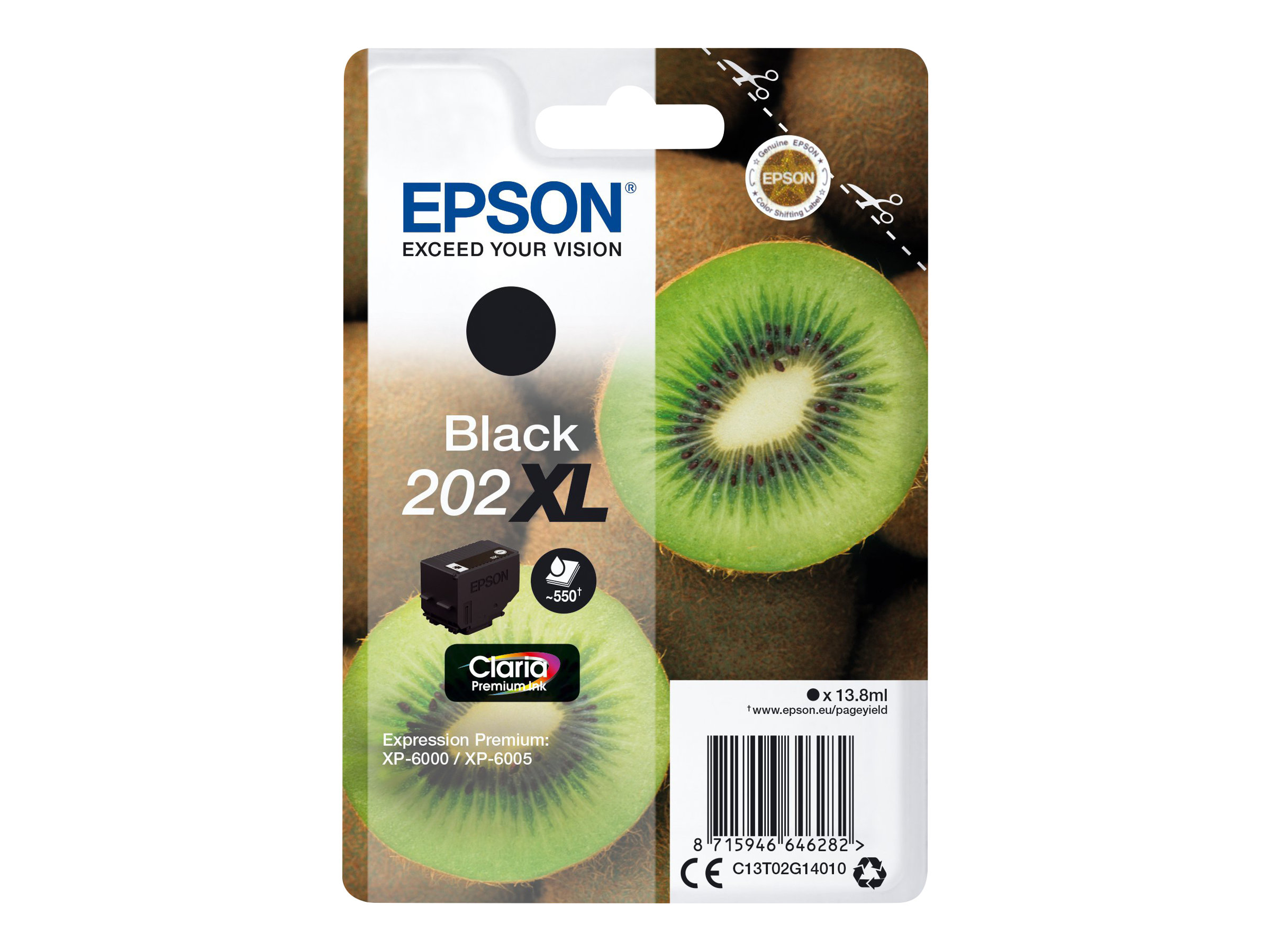 C13T02G14010 EPSON XP Tinte black HC 550 C13T02G14010 EPSON XP Tinte black HC 550