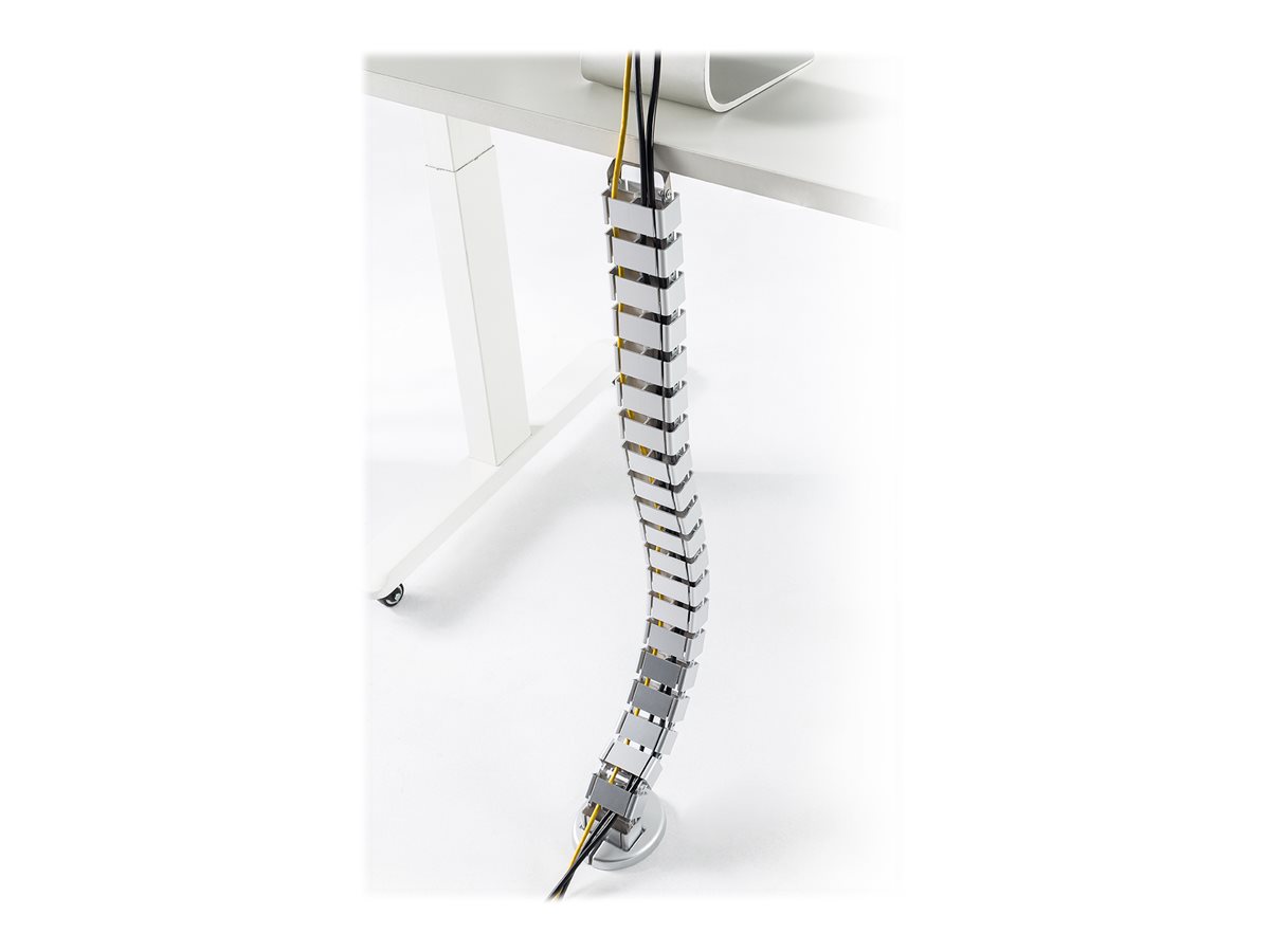 DIGITUS Flexible Kabelfuehrung Kabelmanagement Schlange silber DIGITUS Flexible Kabelfuehrung Kabelmanagement Schlange silber