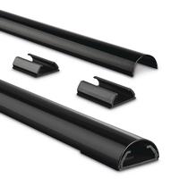 hama halbrund Alu Kabelkanal 110,0 cm schwarz
