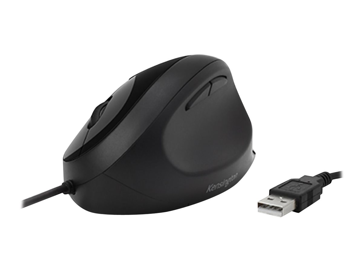 Kensington Pro Fit® Ergo Maus ergonomisch kabelgebunden schwarz