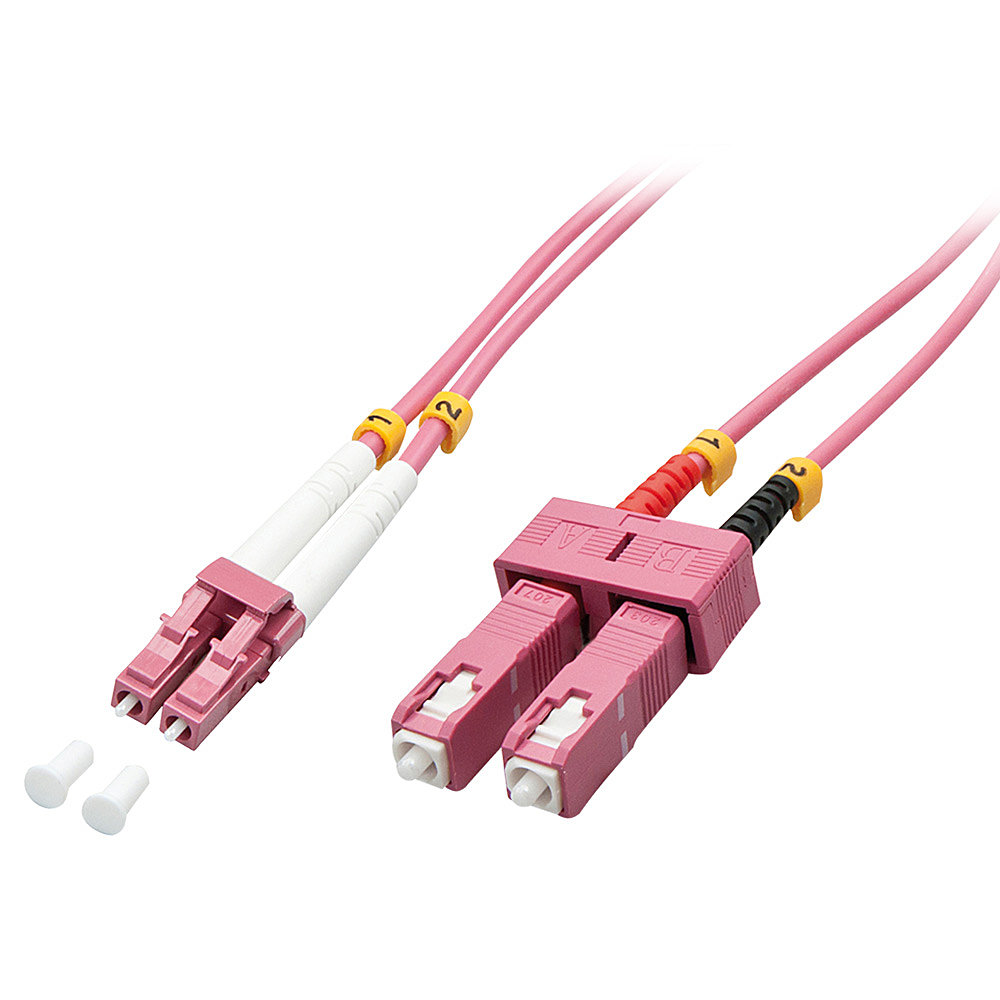 LINDY LWL-Duplexkabel LC/SC OM4 10m 50/125, Multimode