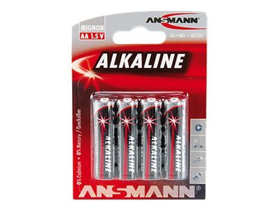4 ANSMANN Batterien Red Alkaline Mignon AA 1,5 V