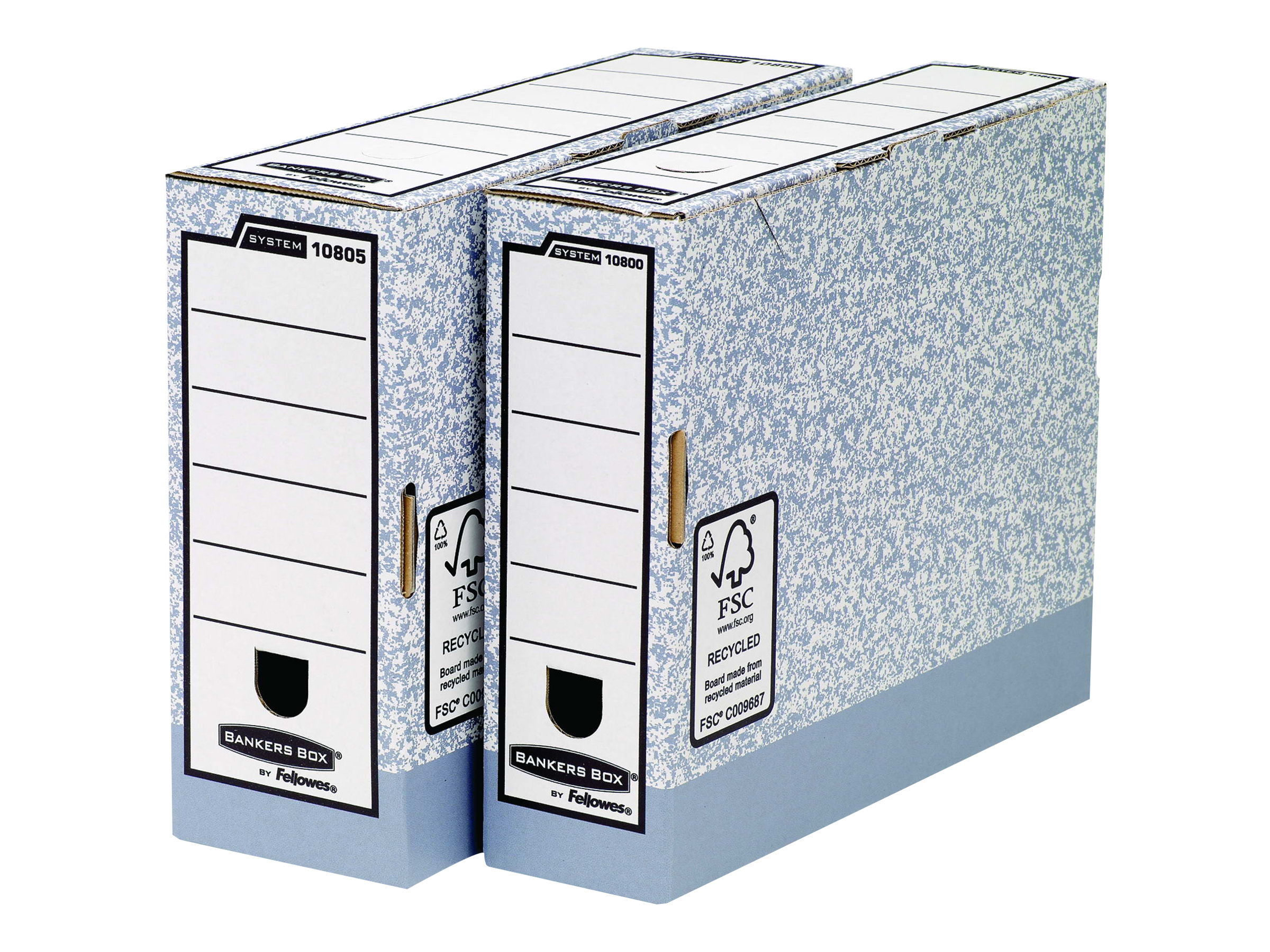 10 Bankers Box Archivboxen Bankers Box grau 11,1 x 32,7 x 26,5 cm