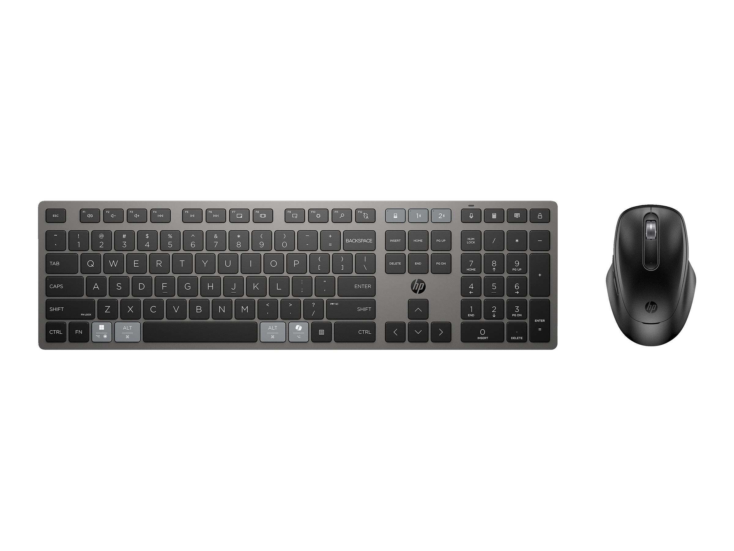 HP 720 Dual-Mode Rechargeable Wireless Keyboard and Mouse Combo-GR (P)