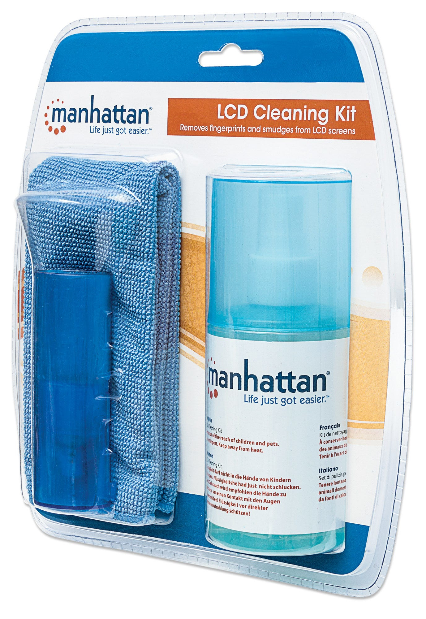 Manhattan LCD Cleaning Kit, Alcohol-free, Includes Cleaning Solution (200ml)