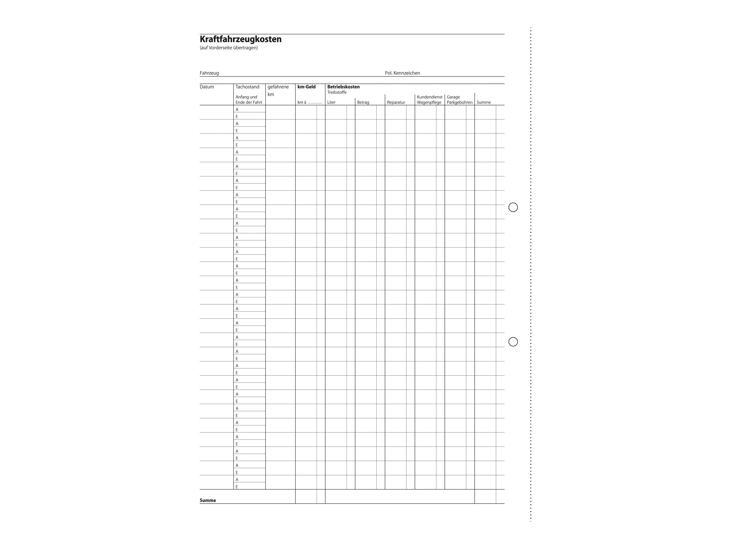 SIGEL Reisekostenabrechnung monatlich Formularbuch RA415, 1 St