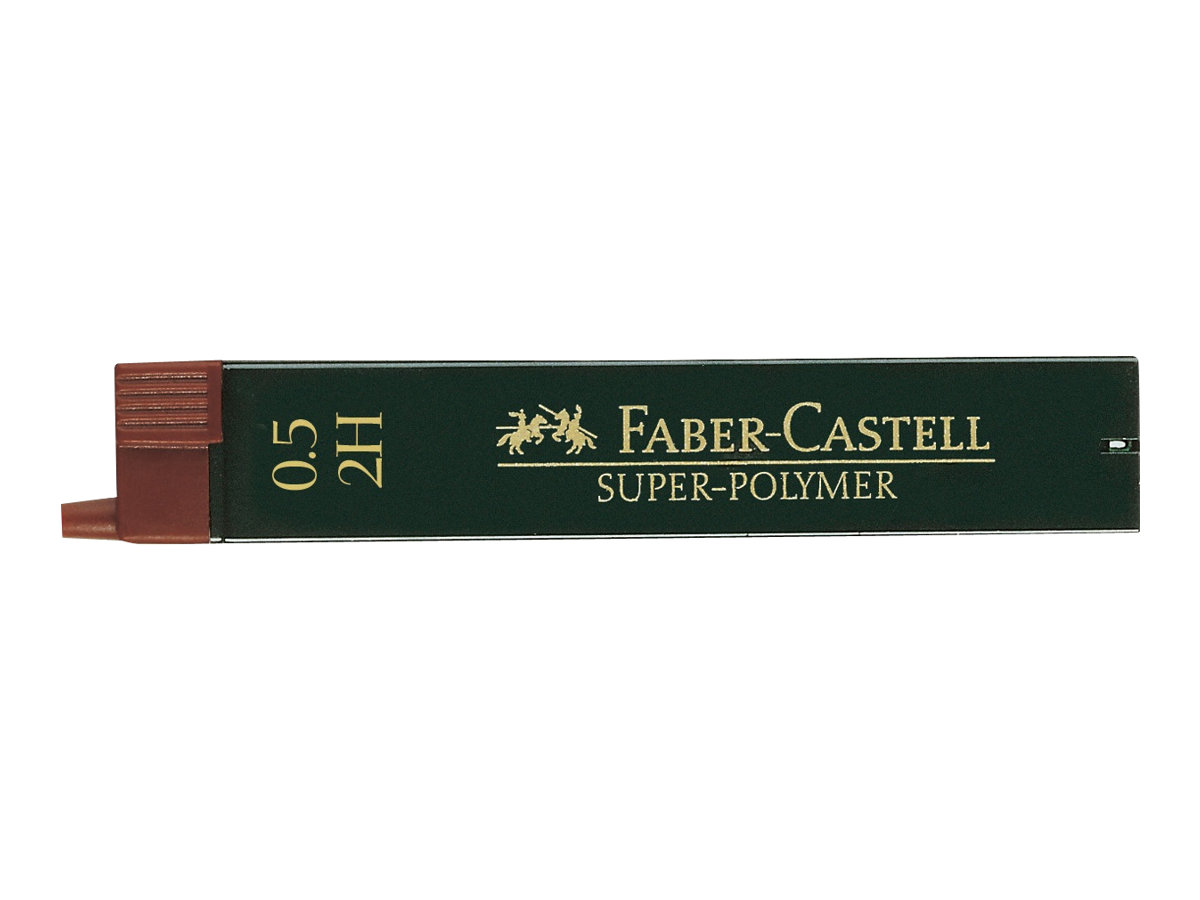 FABER-CASTELL SUPER-POLYMER Feinminen-Bleistiftminen schwarz 2H 0,5 mm, 12 St. FABER-CASTELL SUPER-POLYMER Feinminen-Bleistiftminen schwarz 2H 0,5 mm, 12 St.