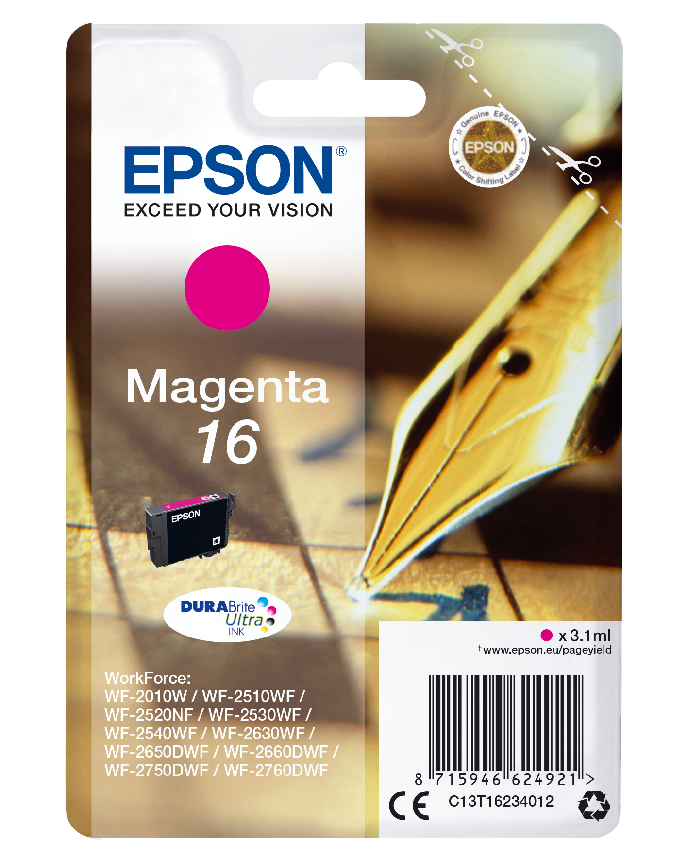 C13T16234012 EPSON WF Tinte magenta ST
