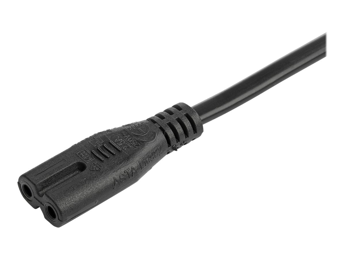 STARTECH.COM 2m 6ft Laptop Power Cord EU Plug to C7 2.5A 250V 18AWG Laptop Replacement Cord Laptop Charger Cable Europlug