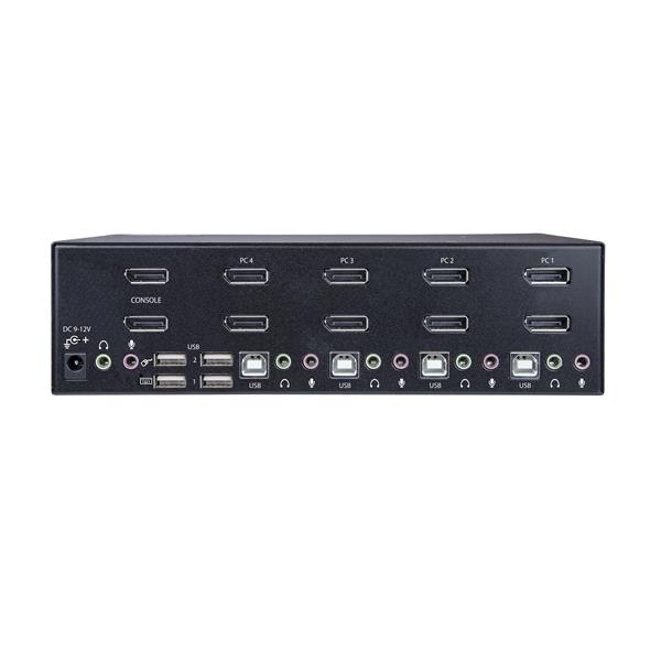 STARTECHCOM 4 Port Dual DisplayPort KVM Switch DisplayPort 12 KVM 4K 60Hz DisplayPort Switch USB KVM Switch