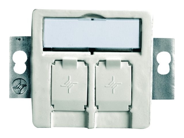TGT Modul-Aufnahme 50x50 2-fach UP/50 45° Auslass, alpinweiss, unbestückt