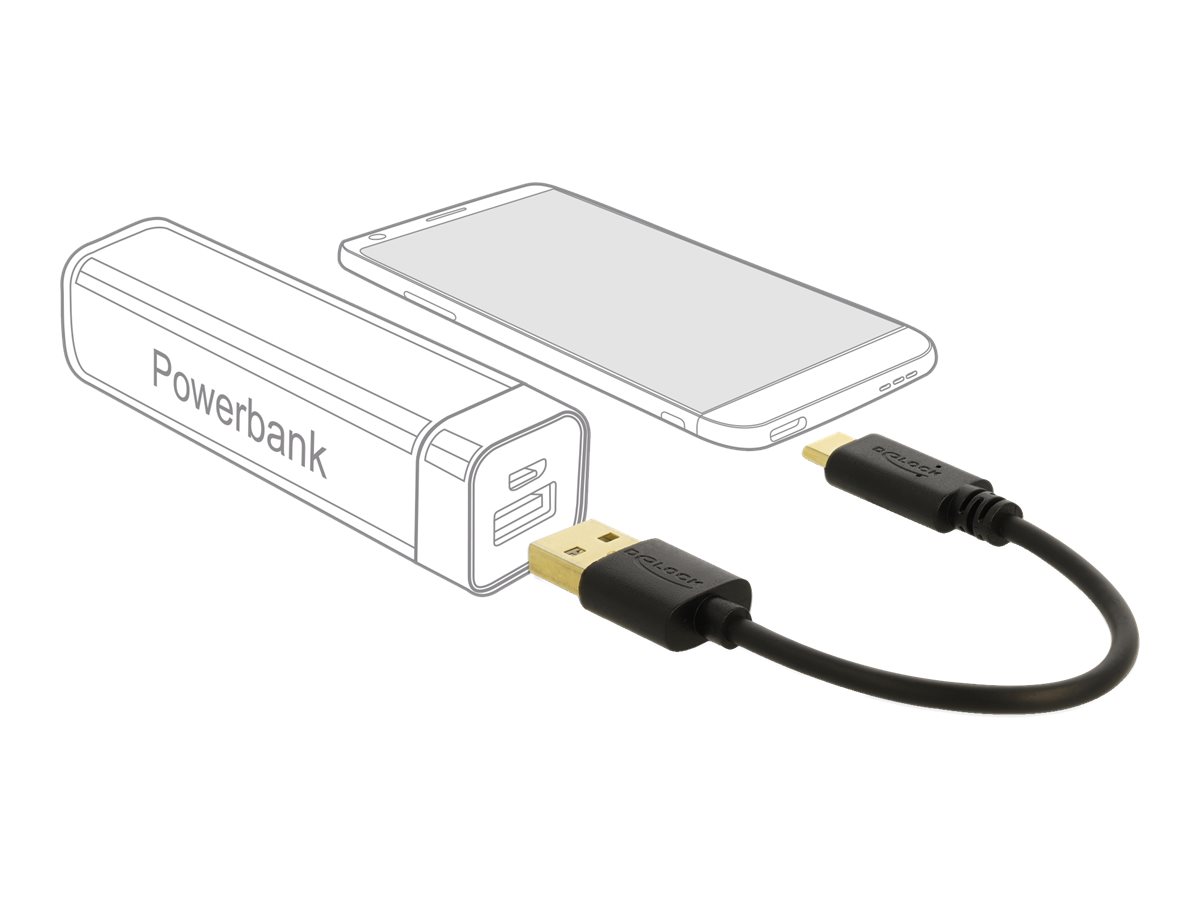 Delock USB Ladekabel Typ-A zu USB Type-C 15 cm Delock USB Ladekabel Typ-A zu USB Type-C 15 cm