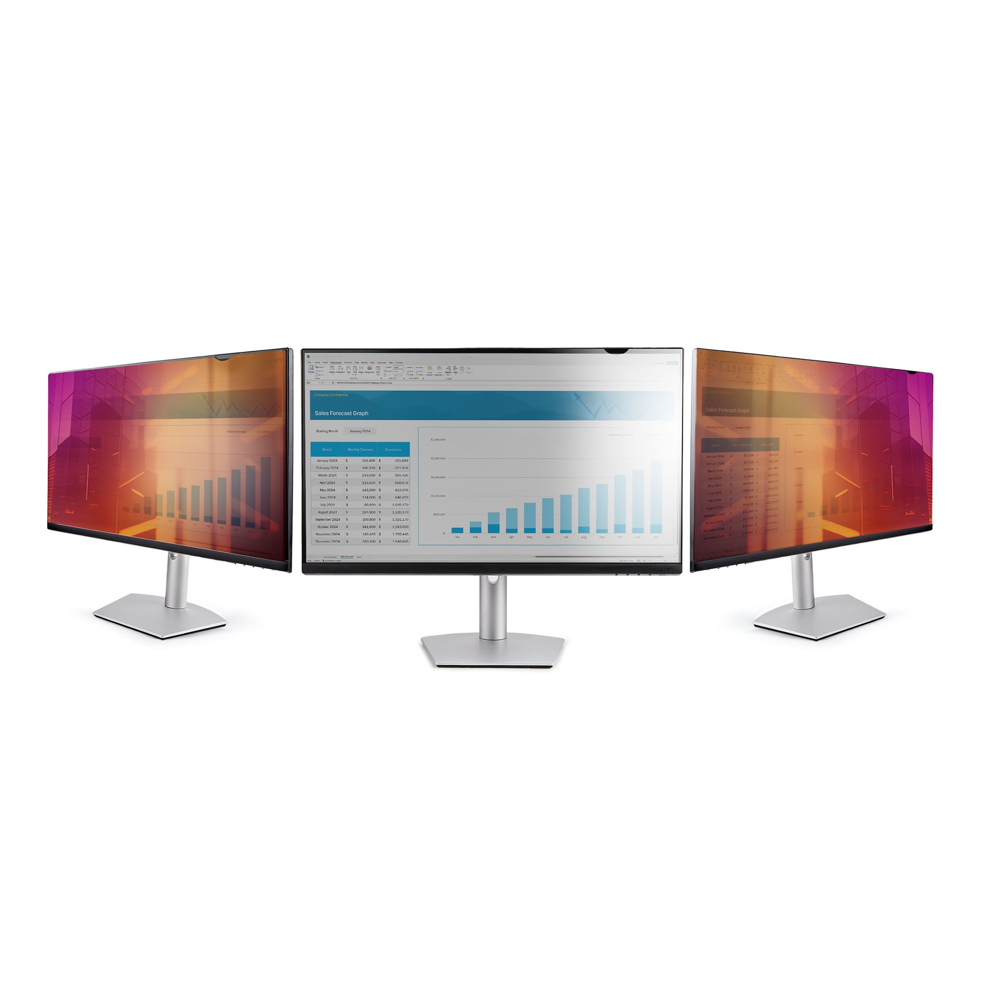 STARTECHCOM 60,45cm 23,8Zoll 169monitor Blickschutz Gold Zweiseitiger Blickschutzfilter mit Erhöhter Privatsphäre 30 Sicht