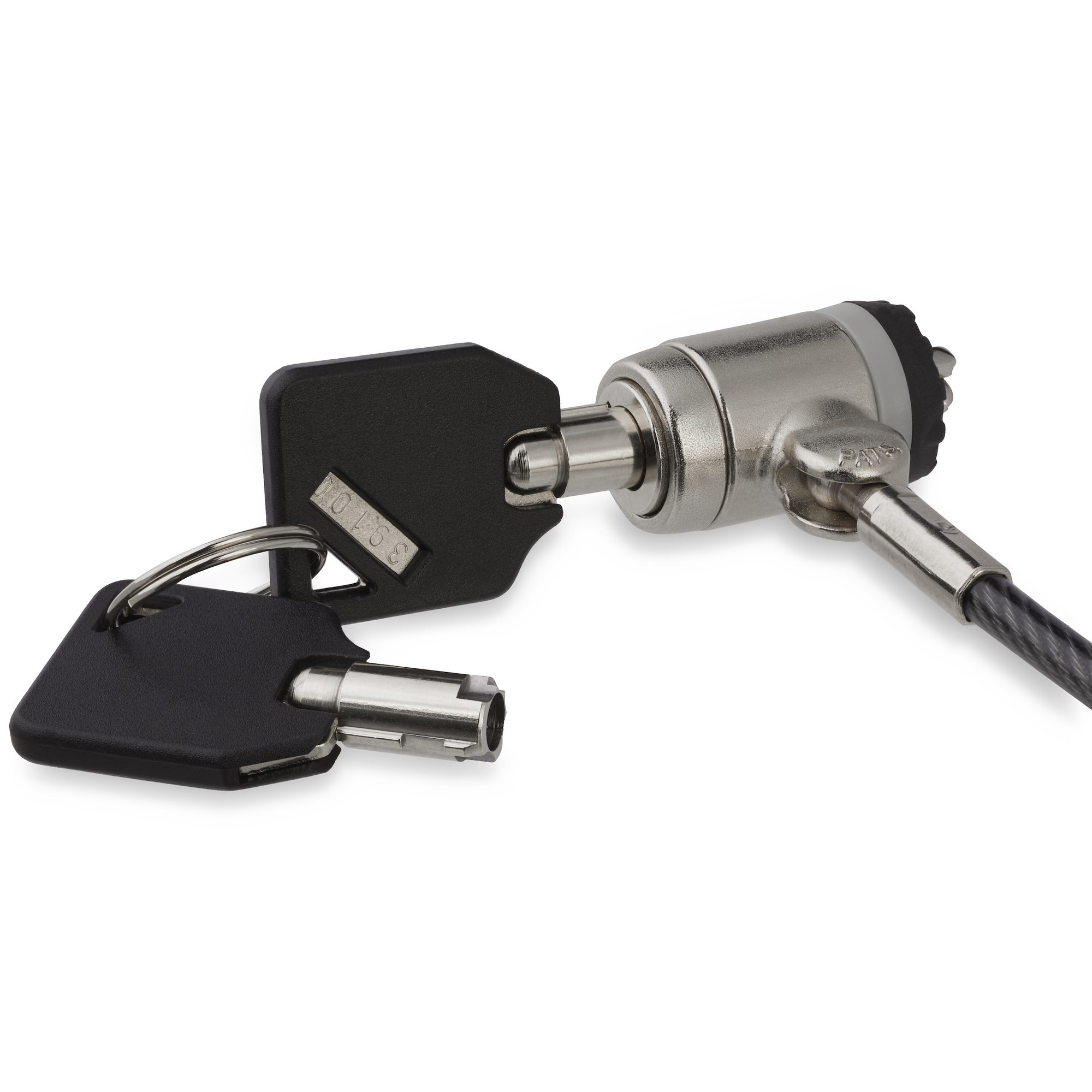 STARTECHCOM Keyed Cable Lock PushtoLock Button 2 m Steel Cable Locking Cable for Laptop Computer Cable Lock