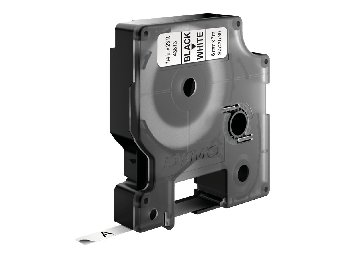 DYMO Schriftband D1 43613 S0720780, 6 mm schwarz auf weiÃ