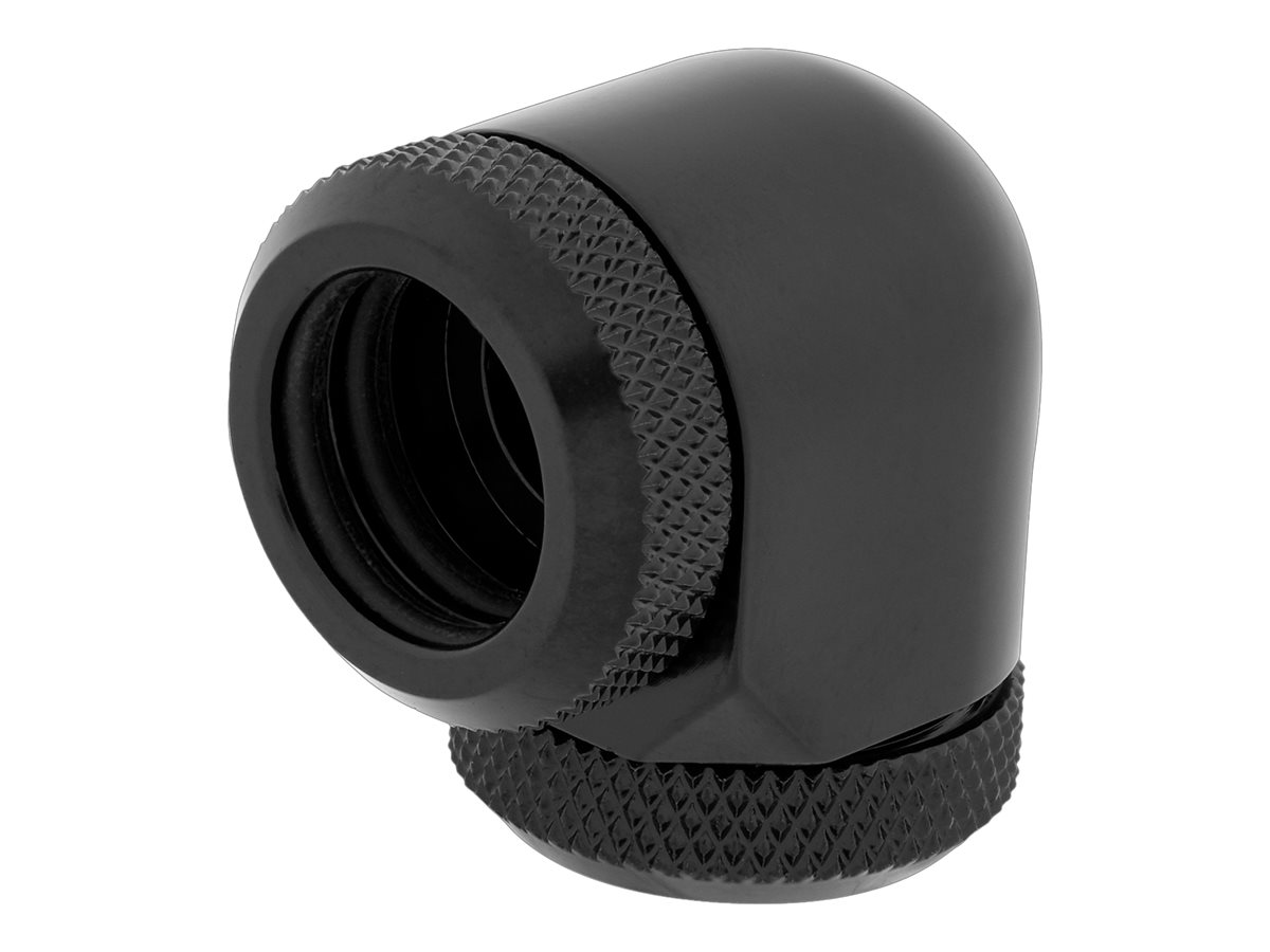 Corsair Hydro X Series XF Hardline Adapter 90 Grad 14mm AD auf 14mm AD Hardtube - 2er Pack, schwarz