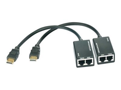 TECHLY HDMI Extender mit eingebautem Kabel 30m Lieferumfang HDMI Sender und HDMI Empfaenger TECHLY HDMI Extender mit eingebautem Kabel 30m Lieferumfang HDMI Sender und HDMI Empfaenger