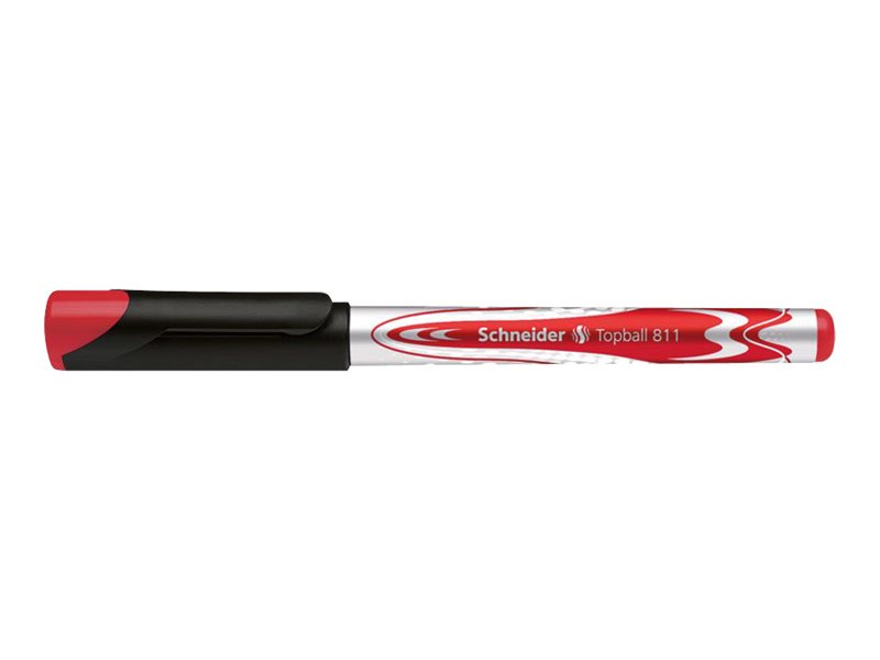 Schneider Topball 811 Tintenroller rot/silber 0,5 mm, Schreibfarbe: rot, 1 St. Schneider Topball 811 Tintenroller rot/silber 0,5 mm, Schreibfarbe: rot, 1 St.