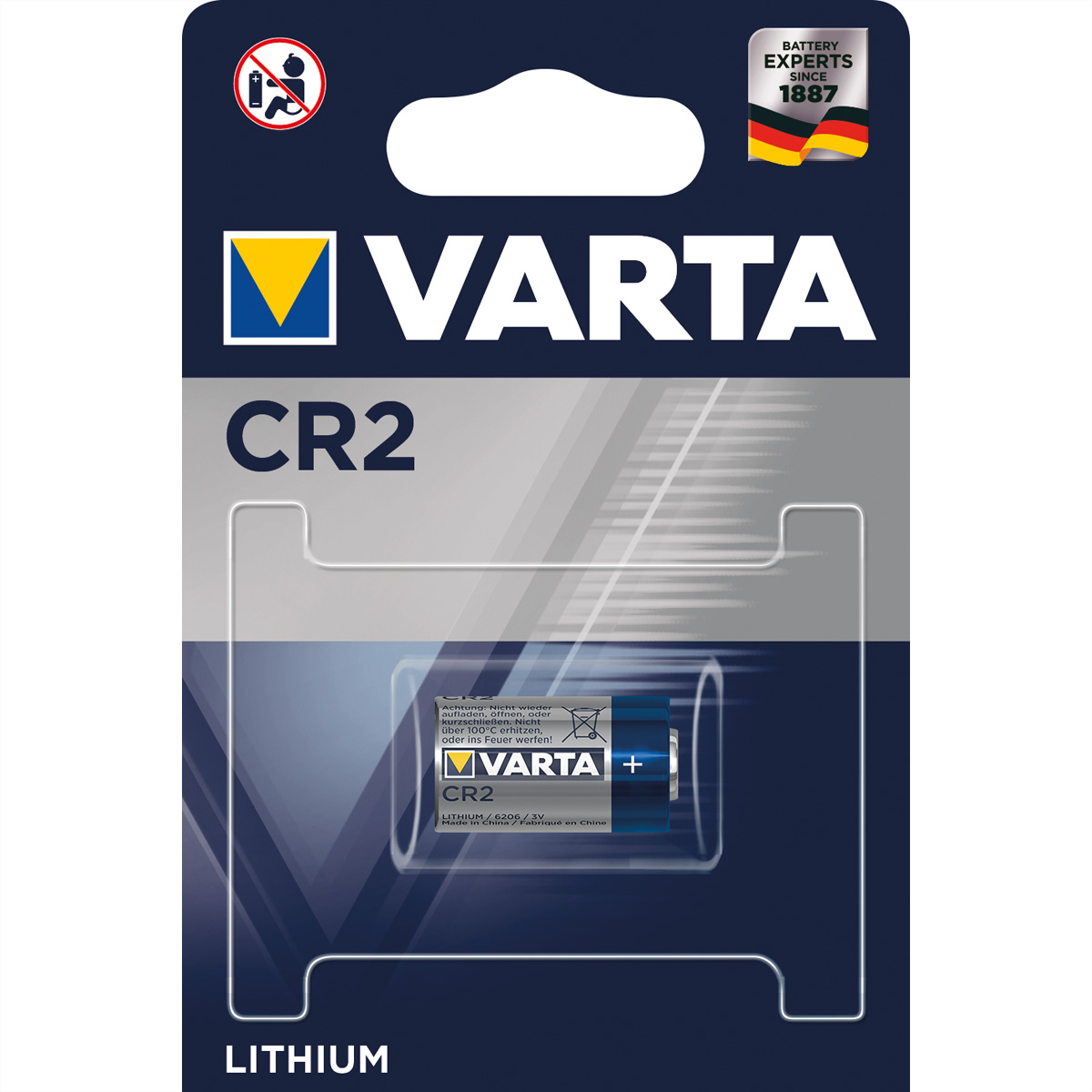 VARTA Lithium Cylindrical CR2 (CR15H270) Batterie (1er Pack)