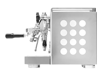 Rocket Appartamento Kompakte Siebtraeger Espressomaschine chrom weiss Rocket Appartamento Kompakte Siebtraeger Espressomaschine chrom weiss