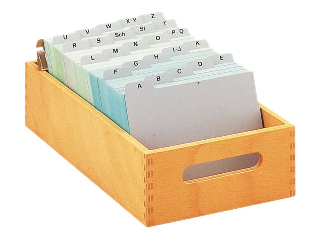 HAN Karteikasten DIN A6 fuer 900 Karteikarten braun ohne Deckel HAN Karteikasten DIN A6 fuer 900 Karteikarten braun ohne Deckel