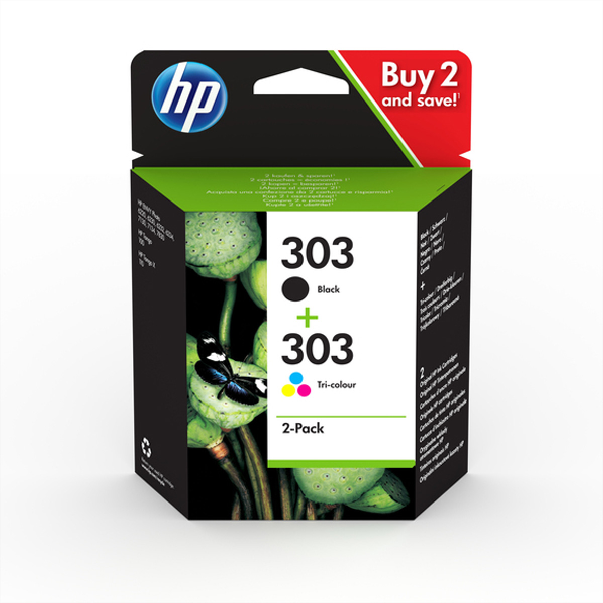 HP 303 (3YM92AE) schwarz, color Druckerpatronen, 2er-Set