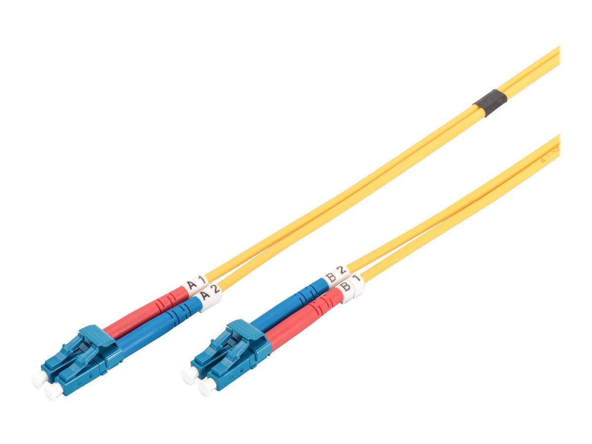 DIGITUS LWL Patchkabel LC/LC 09/125um Singelmode Duplex Halogenfrei mit Messprotokoll gelb 10m DIGITUS LWL Patchkabel LC/LC 09/125um Singelmode Duplex Halogenfrei mit Messprotokoll gelb 10m