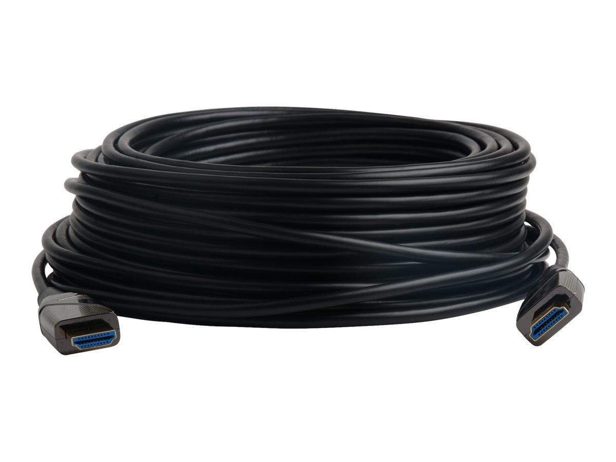 TECHLY AOC LWL HDMI Glasfaserkabel 15m 60Hz Schwarz Unterstuetzte Aufloesung 3840-2160 Stecker 19polig auf Stecker 19polig