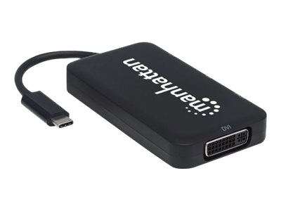 MANHATTAN USB-C Audio/Video-Konverter 4- in-1 USB 3.1 Typ C-Stecker auf HDMI-/DisplayPort-/VGA- oder DVI-Buchse schwarz MANHATTAN USB-C Audio/Video-Konverter 4- in-1 USB 3.1 Typ C-Stecker auf HDMI-/DisplayPort-/VGA- oder DVI-Buchse schwarz