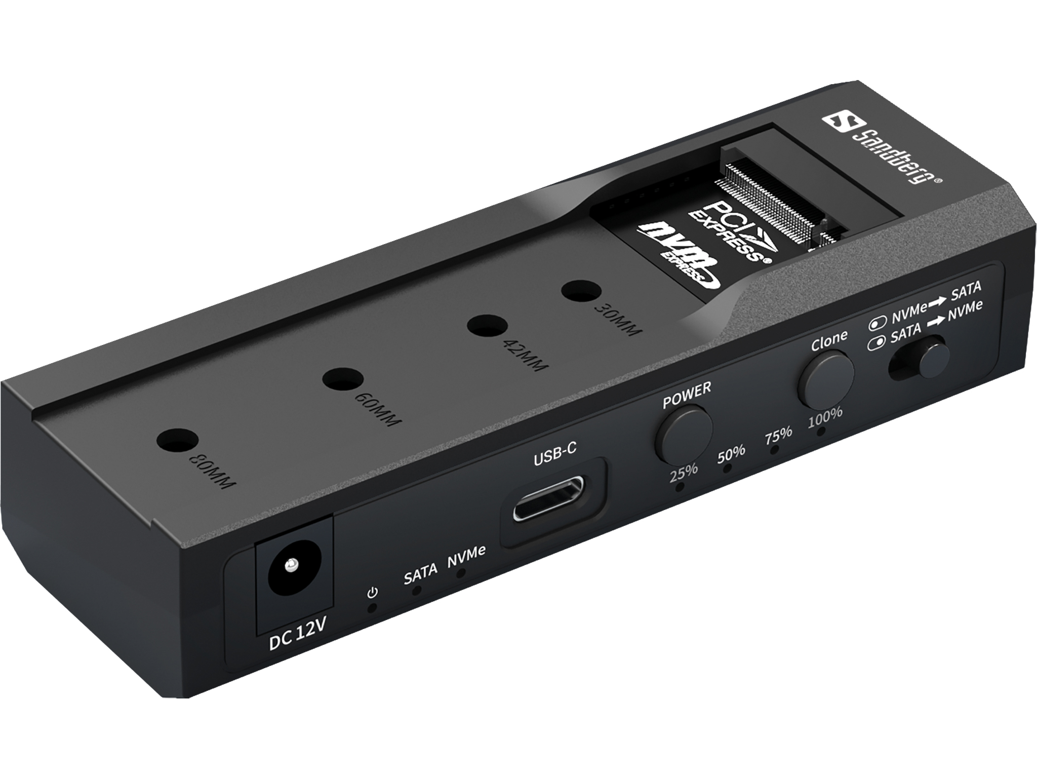 SANDBERG USB 32 Cloner and Dock for M2 NVMe SATA