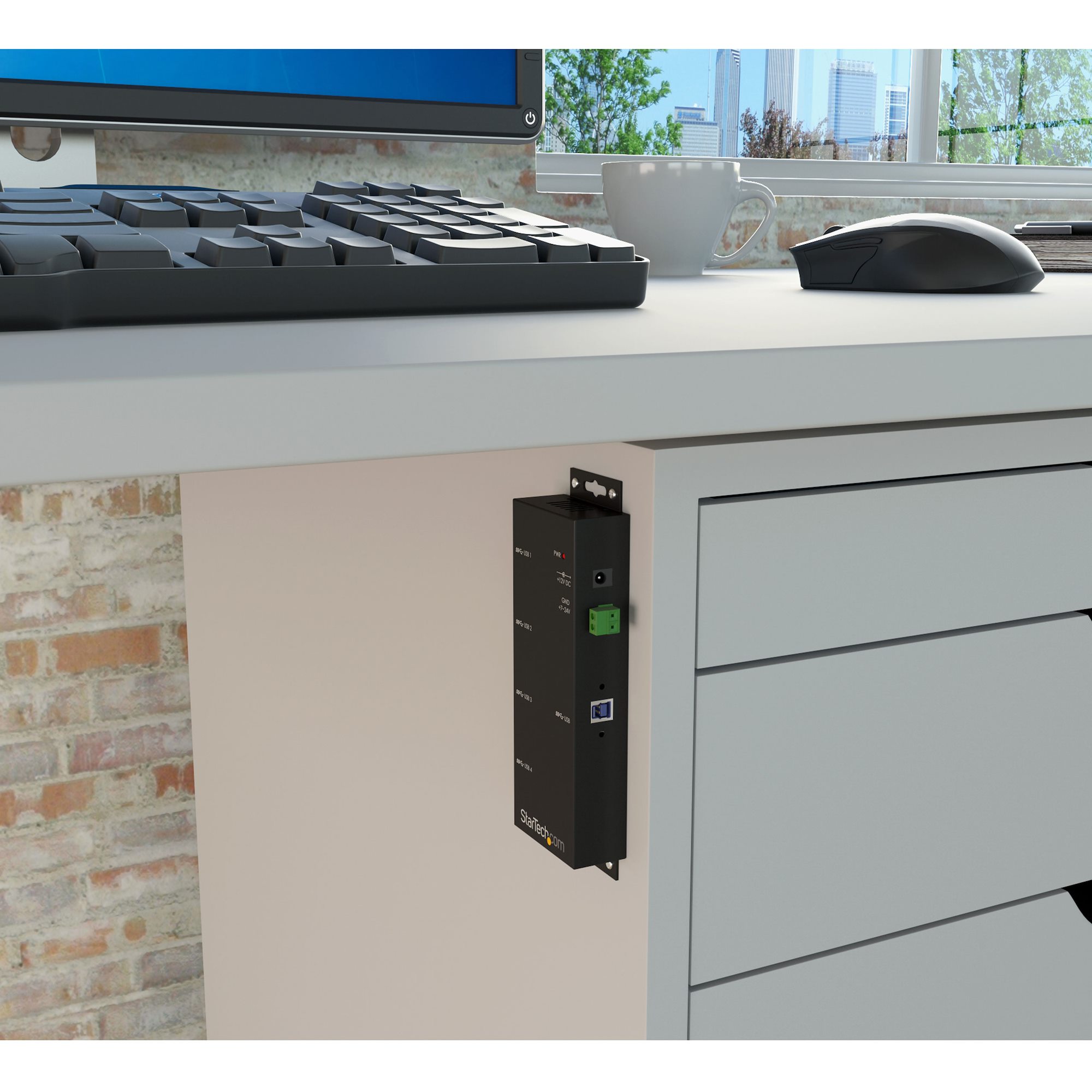 STARTECHCOM Mountable 4Port Rugged Industrial USB 30 SuperSpeed Hub