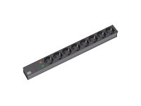 Bachmann 19"-Steckdosenleiste ALU 1HE ueSS, 8-fach, schwarz 2,0m, ohne Schalter Bachmann 19"-Steckdosenleiste ALU 1HE ueSS, 8-fach, schwarz 2,0m, ohne Schalter