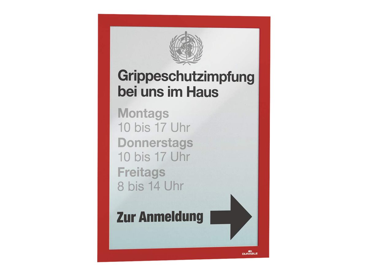 DURABLE Magnetrahmen selbstklebend DURAFRAME® rot A4, 2 St.