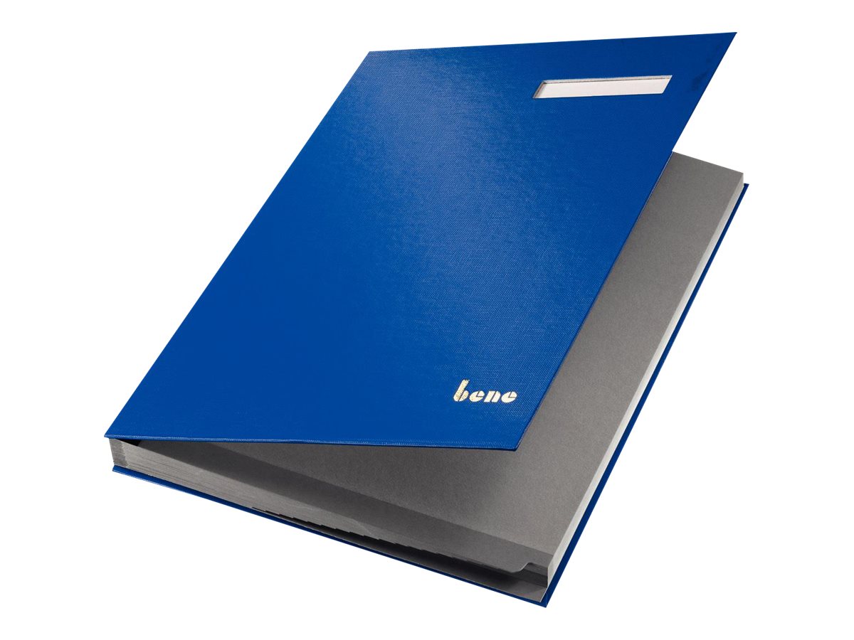 bene Unterschriftenmappe 19 Faecher blau bene Unterschriftenmappe 19 Faecher blau