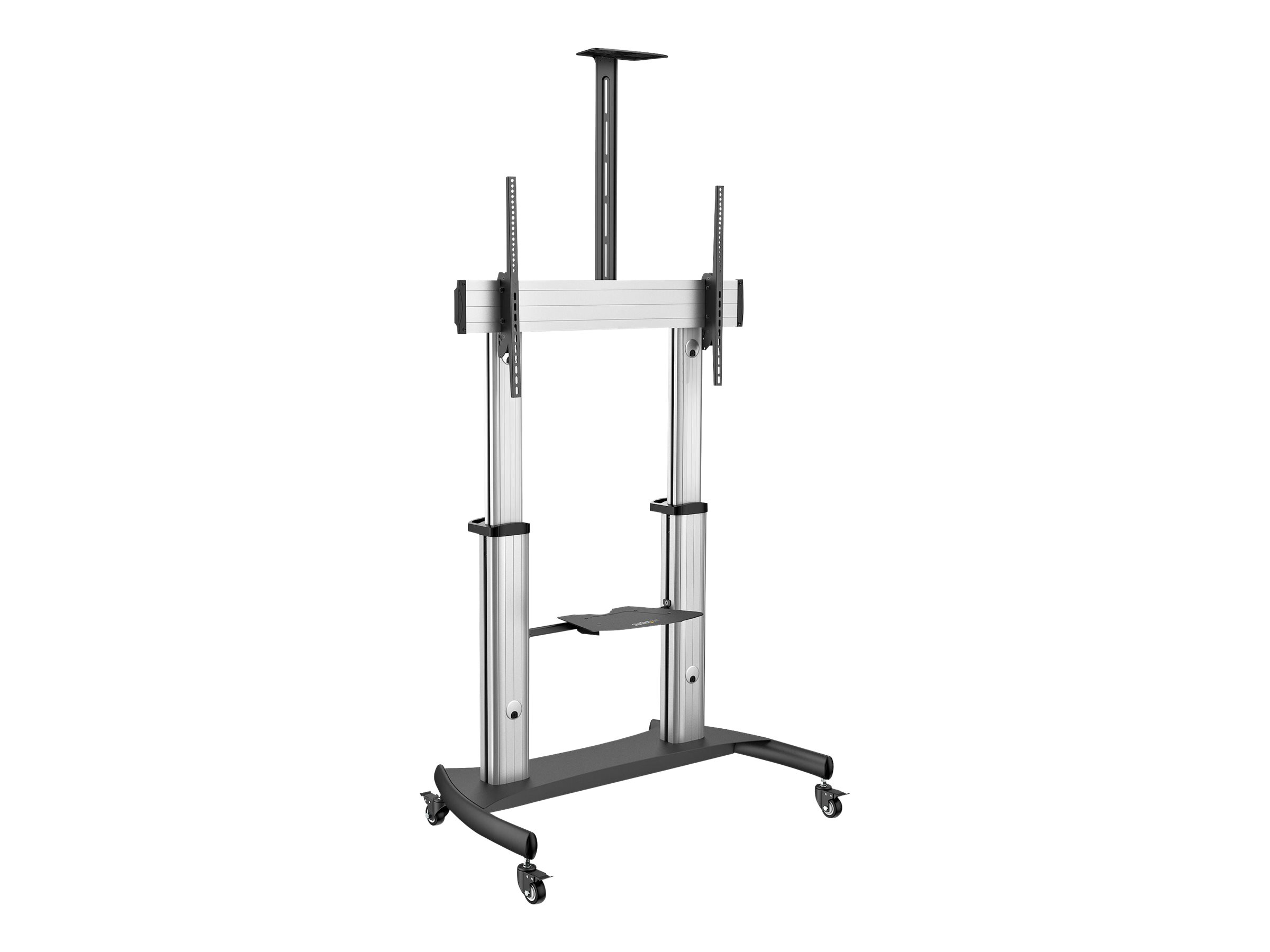 STARTECH.COM Mobile TV Stand - For 60-100inch Display 100kg Height Adjustable Rolling TV Floor Stand