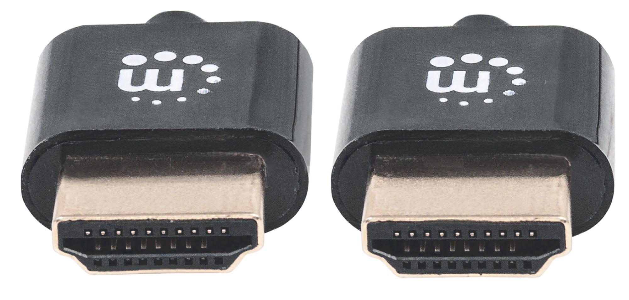 MANHATTAN High Speed HDMI Kabel 0,5m ultra duenn mit EthernetKanal 4K UHD Aufloesung mit 60Hz 3DVideo