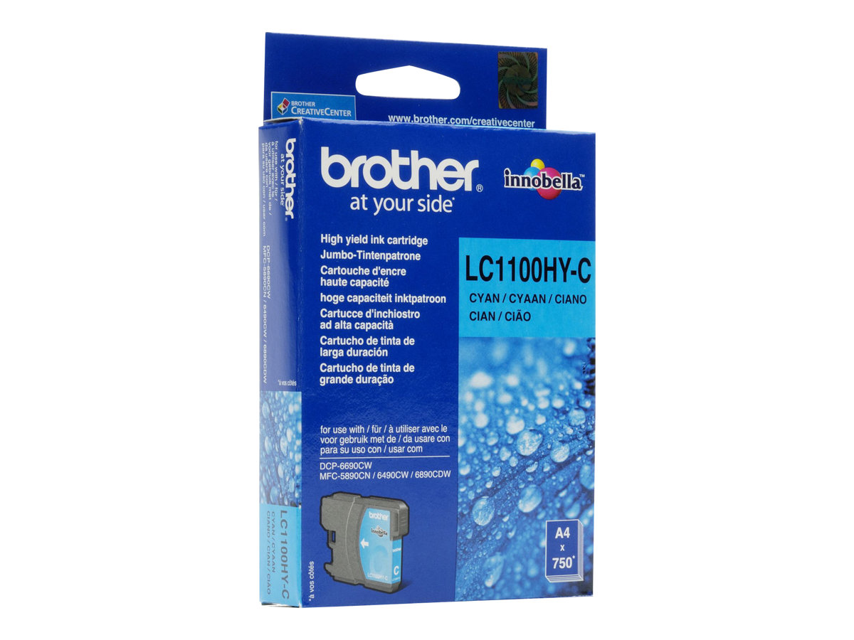 LC1100HYC BROTHER MFC Tinte cyan HC 750 LC1100HYC BROTHER MFC Tinte cyan HC 750