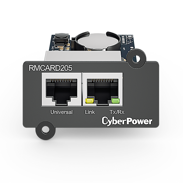 CYBERPOWER RMCARD205 Netzwerkkarte fuer SNMP SLOT Kompatibel zu OL OLS OR und PR Serie zwei Anschluesse Netzwerk Sensor