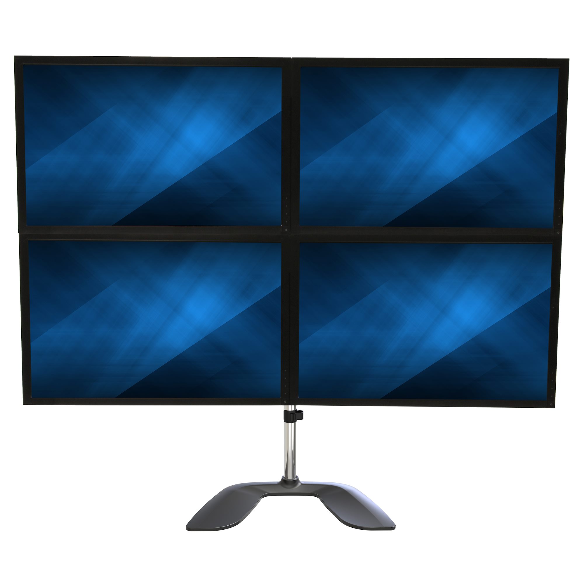 STARTECHCOM Monitorhalterung für vier Bildschirme Standfuss für bis zu 8128cm 32Zoll VESAMonitore beweglich Stahl Alum